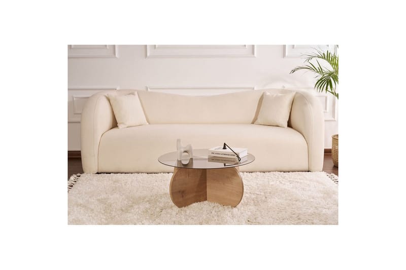 Kahvipöytä Aeris 75 cm Lasilevyllä - Safiiritammi / Fume - Huonekalut - Pöytä & ruokailuryhmä - Sohvapöytä