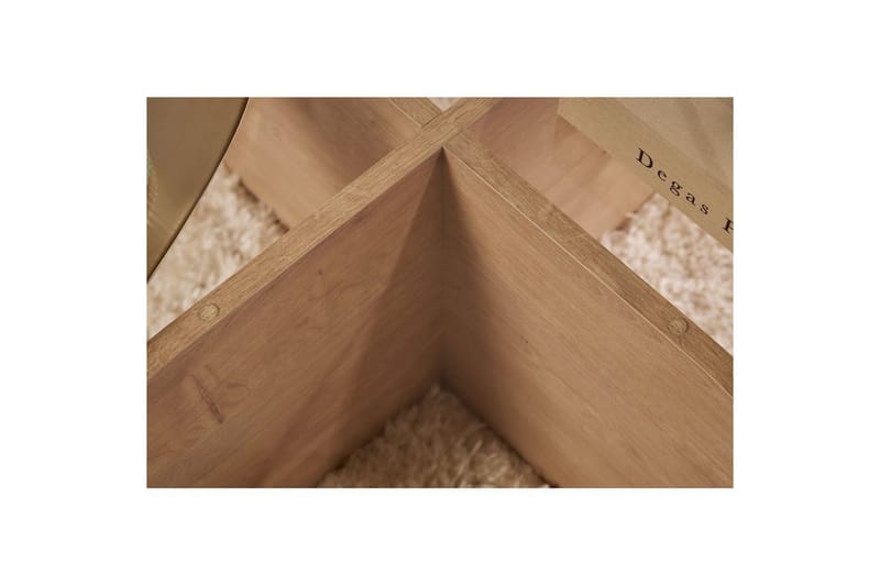 Kahvipöytä Aeris 75 cm Lasilevyllä - Safiiritammi / Läpinäkyvä - Huonekalut - Pöytä & ruokailuryhmä - Sohvapöytä