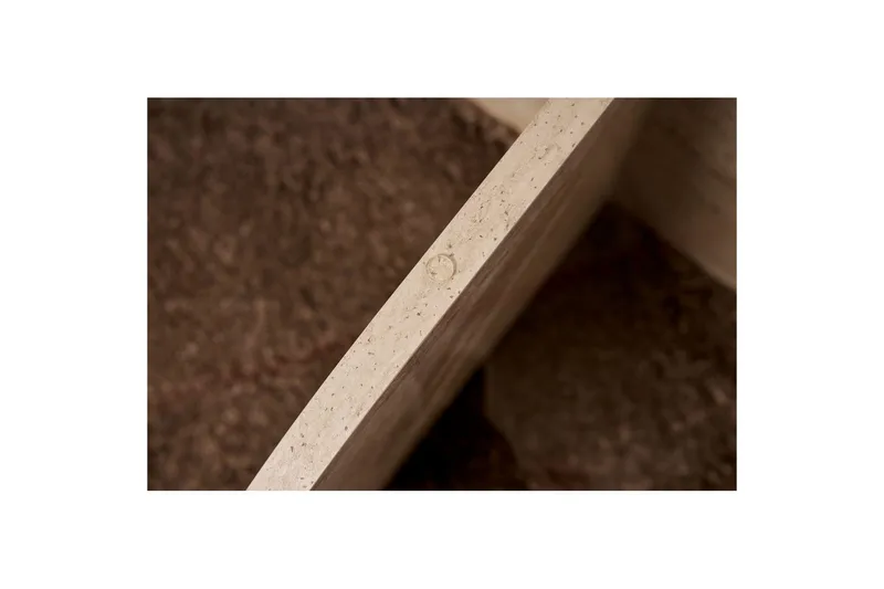 Kahvipöytä Aeris 75 cm Lasilevyllä - Travertiini / Läpinäkyvä - Huonekalut - Pöytä & ruokailuryhmä - Sohvapöytä