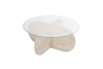 Kahvipöytä Aeris 75 cm Lasilevyllä