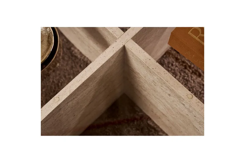 Kahvipöytä Aeris 75 cm Lasilevyllä - Travertiini / Läpinäkyvä - Huonekalut - Pöytä & ruokailuryhmä - Sohvapöytä