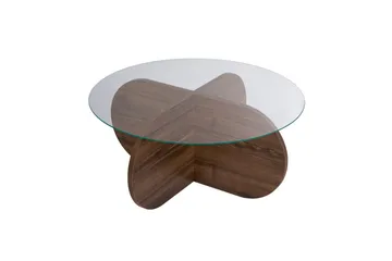 Kahvipöytä Aeris 75 cm Lasilevyllä