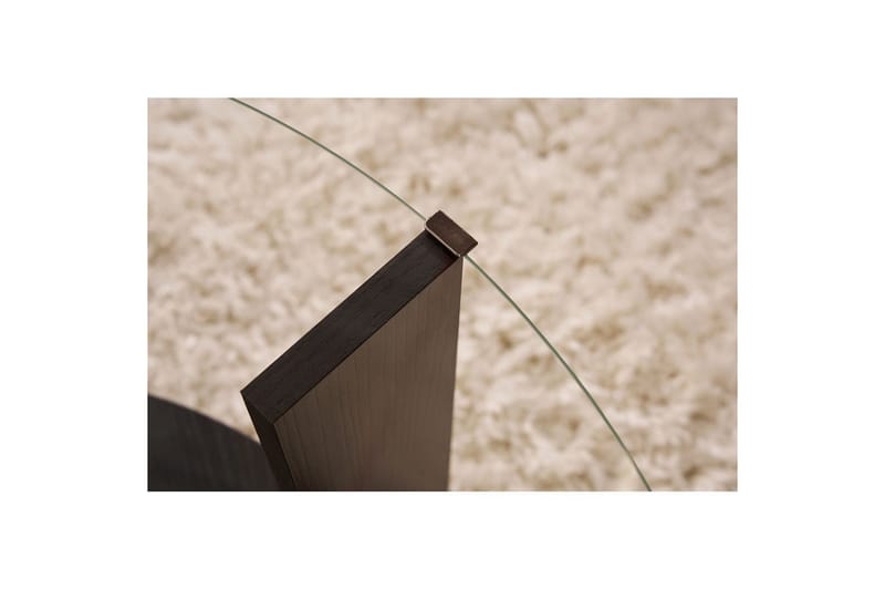 Kahvipöytä Clara 75 cm Lasilevyllä - Musta puu / Läpinäkyvä - Huonekalut - Pöytä & ruokailuryhmä - Sohvapöytä