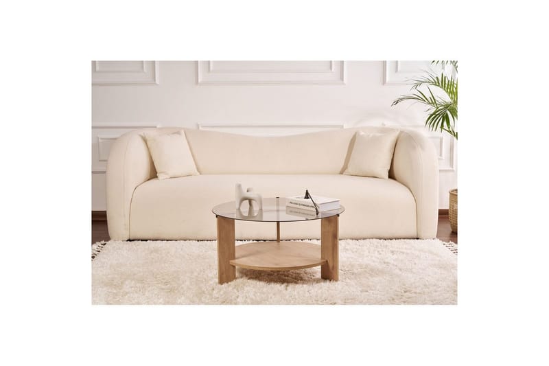 Kahvipöytä Clara 75 cm Lasilevyllä - Safiiritammi / Fume - Huonekalut - Pöytä & ruokailuryhmä - Sohvapöytä