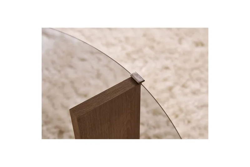 Kahvipöytä Clara 75 cm Lasilevyllä - Safiiritammi / Fume - Huonekalut - Pöytä & ruokailuryhmä - Sohvapöytä