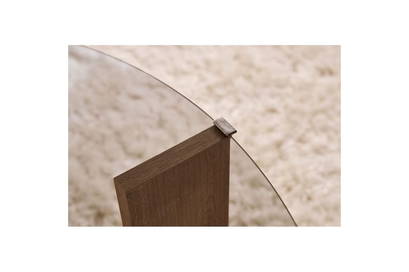 Kahvipöytä Clara 75 cm Lasilevyllä - Safiiritammi / Fume - Huonekalut - Pöytä & ruokailuryhmä - Sohvapöytä