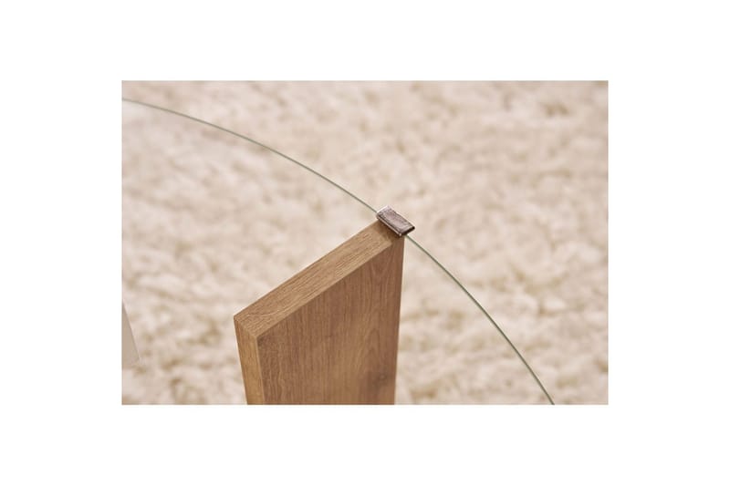 Kahvipöytä Clara 75 cm Lasilevyllä - Safiiritammi / Läpinäkyvä - Huonekalut - Pöytä & ruokailuryhmä - Sohvapöytä