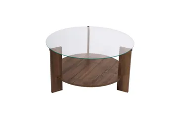 Kahvipöytä Clara 75 cm Lasilevyllä