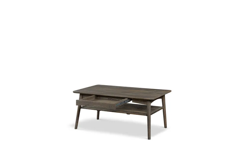 Kalix Sohvapöytä 120x60 cm massiivipuuta, Tummanruskea