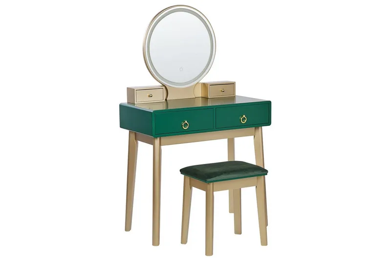 Kampauspöytä Fedry Vihreä, kulta, Vihreä, kulta