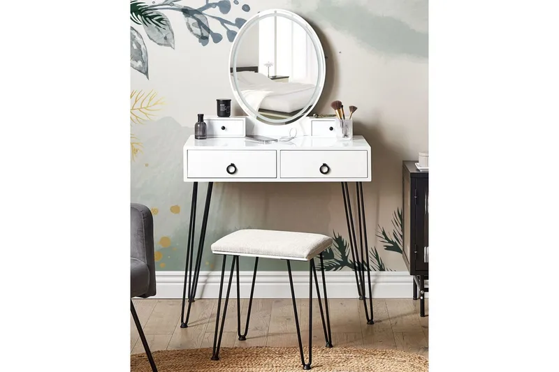 Kampauspöytä Soye - Huonekalut - Pöytä & ruokailuryhmä - Meikki- & kampauspöydät - Meikkipöytä valolla