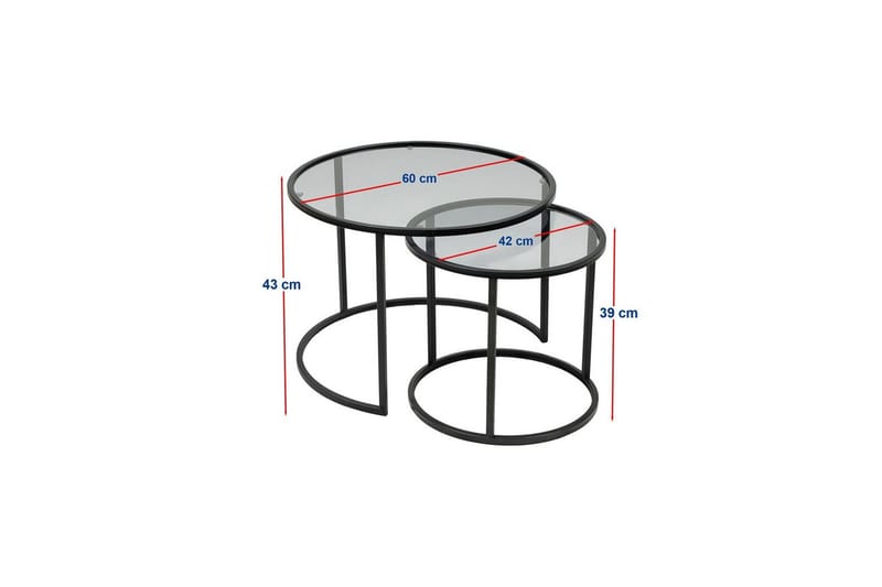 Kashiwa Sohvapöytä 60 cm - Musta - Huonekalut - Pöytä & ruokailuryhmä - Sohvapöytä