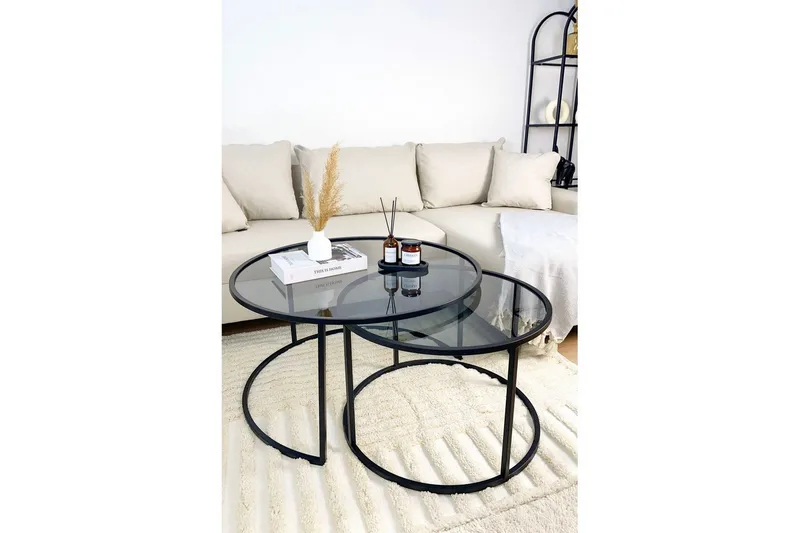 Kashiwa Sohvapöytä 80 cm - Musta - Huonekalut - Pöytä & ruokailuryhmä - Apupöytä & sivupöytä - Sarjapöytä