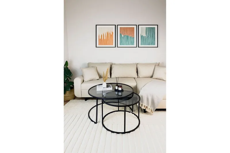 Kashiwa Sohvapöytä 80 cm - Musta - Huonekalut - Pöytä & ruokailuryhmä - Apupöytä & sivupöytä - Sarjapöytä