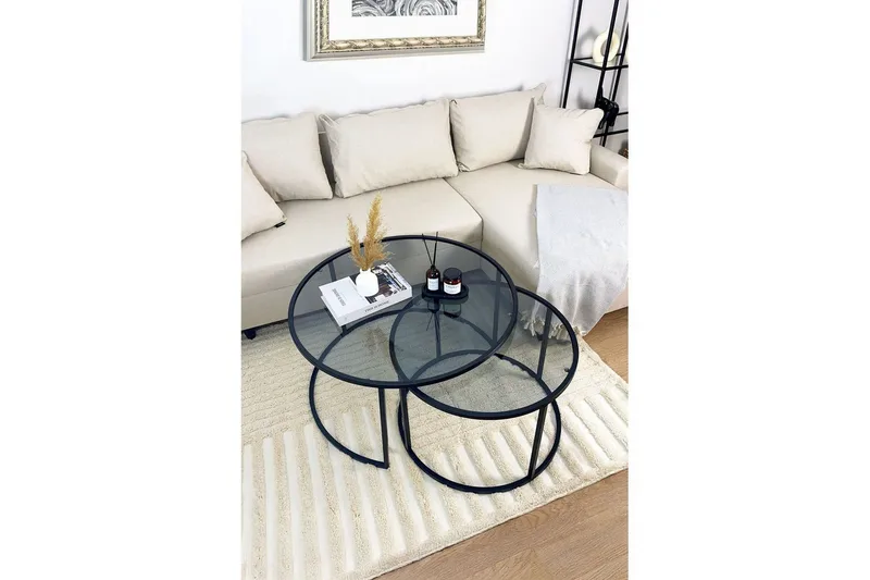 Kashiwa Sohvapöytä 80 cm - Musta - Huonekalut - Pöytä & ruokailuryhmä - Apupöytä & sivupöytä - Sarjapöytä