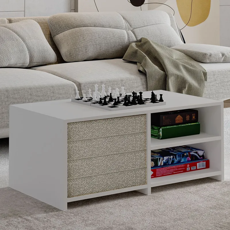 Kavon sohvapöytäsetti 90x44,1x45 cm - Valkoinen - Huonekalut - Pöytä & ruokailuryhmä - Sohvapöytä