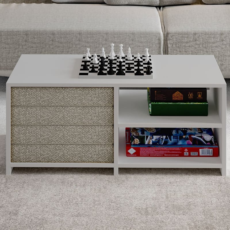 Kavon sohvapöytäsetti 90x44,1x45 cm - Valkoinen - Huonekalut - Pöytä & ruokailuryhmä - Sohvapöytä