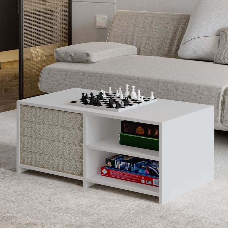 Kavon sohvapöytäsetti 90x44,1x45 cm - Valkoinen - Huonekalut - Pöytä & ruokailuryhmä - Sohvapöytä