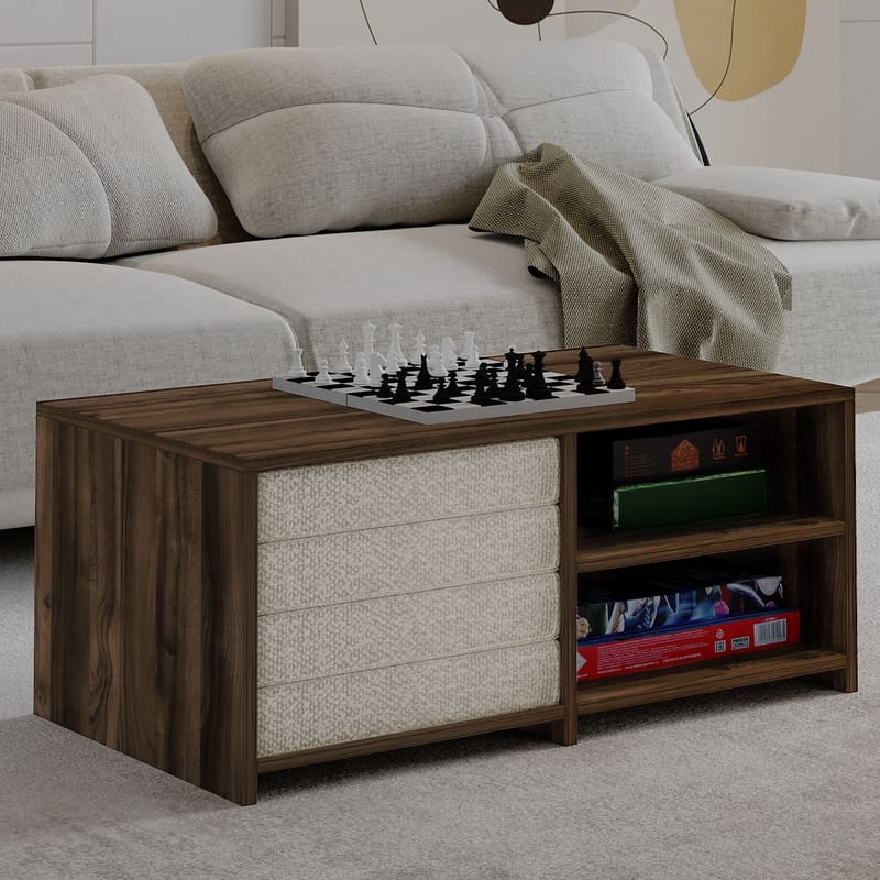Kavon sohvapöytäsetti 90x44,1x45 cm - Walnut - Huonekalut - Pöytä & ruokailuryhmä - Sohvapöytä