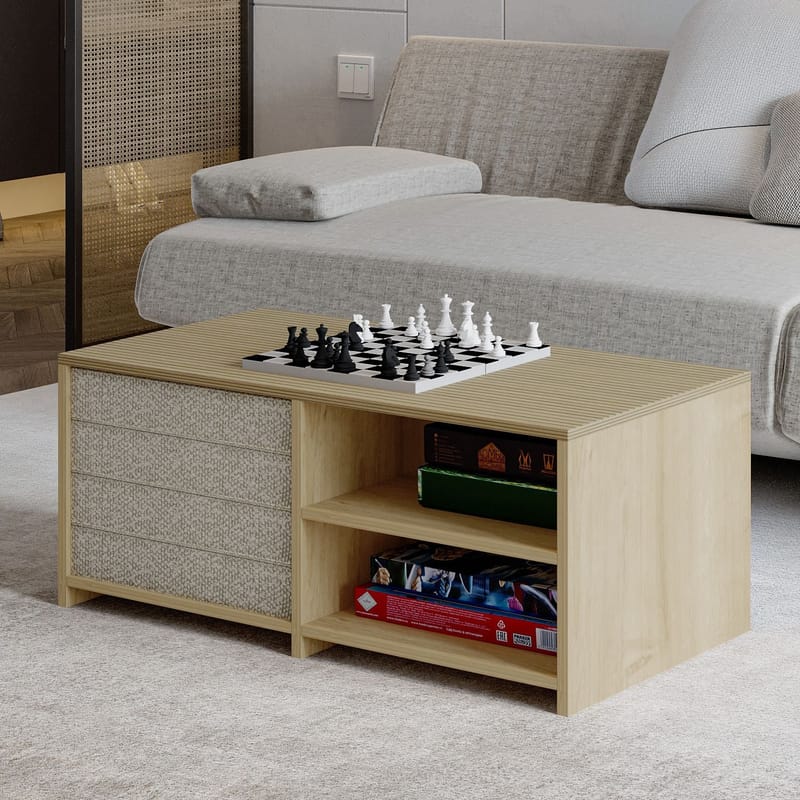 Kavon sohvapöytäsetti 90x44,1x45 cm - Warm Oak ja Sapphire Oak - Huonekalut - Pöytä & ruokailuryhmä - Sohvapöytä