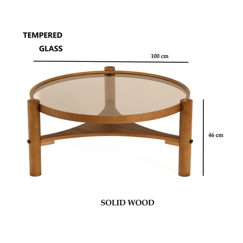 Kelvan Sohvapöytä 100 cm - Tummanruskea - Huonekalut - Pöytä & ruokailuryhmä - Sohvapöytä