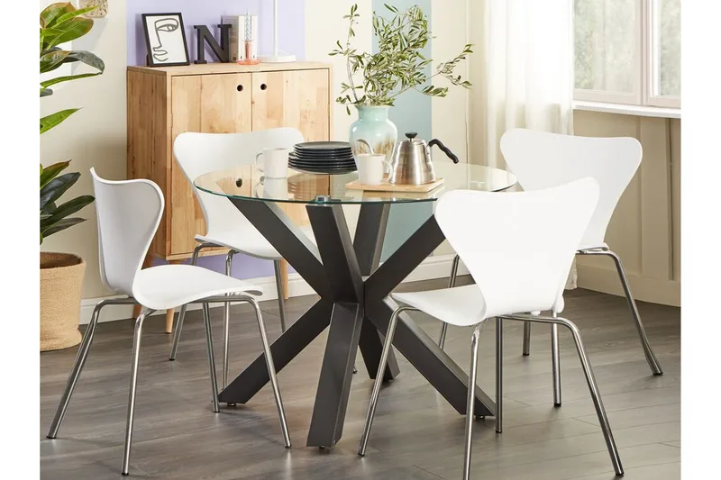 Kerrobert Ruokapöytä 100 cm - Musta - Huonekalut - Pöytä & ruokailuryhmä - Ruokapöydät & keittiön pöydät