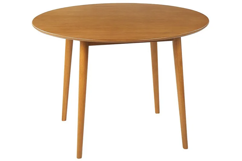 Kindersley Ruokapöytä 110 cm Pyöreä, Vaalean Ruskea