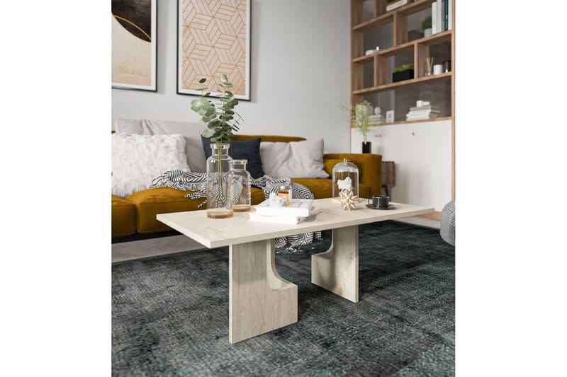 Kiros Sohvapöytä 104 cm - Beige - Huonekalut - Pöytä & ruokailuryhmä - Sohvapöytä