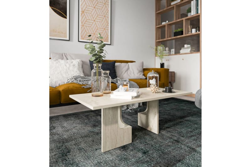 Kiros Sohvapöytä 104 cm - Beige - Huonekalut - Pöytä & ruokailuryhmä - Sohvapöytä