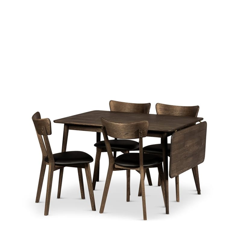 Klaffbord Nyborg 160 cm tuoleineen, Pöytä ja 4 Ekeby-tuolia