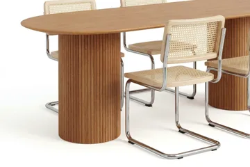 Kopparbo-ruokailuryhmä, soikea 180 cm, tammi, 6 Build-ruokailutuolia - Tammi - Huonekalut - Pöytä & ruokailuryhmä - Ruokailuryhmä