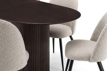 Kopparbo-ruokailuryhmä, soikea 220 cm, ja 6 Nibe Plus -ruokatuolia - Savutammi - Huonekalut - Pöytä & ruokailuryhmä - Ruokailuryhmä
