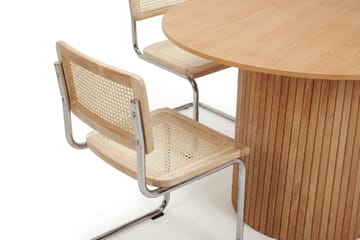 Kopparbo-ruokailuryhmä, pyöreä 110 cm, tammi, 4 Build-ruokapöydän tuolilla - Tammi - Huonekalut - Pöytä & ruokailuryhmä - Ruokailuryhmä