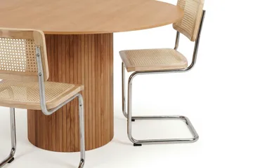 Kopparbo-ruokailuryhmä, pyöreä 150 cm, tammi, 6 Build-ruokapöydän tuolilla - Tammi - Huonekalut - Pöytä & ruokailuryhmä - Ruokailuryhmä
