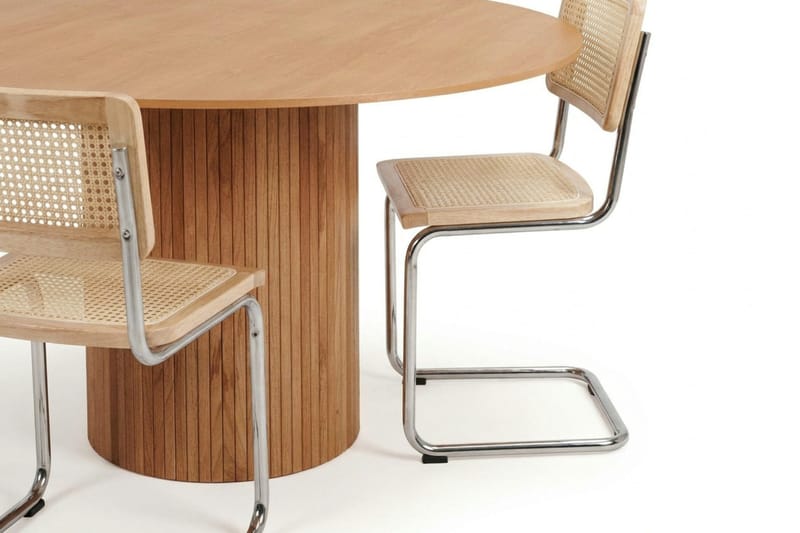 Kopparbo-ruokailuryhmä, pyöreä 150 cm, tammi, 6 Build-ruokapöydän tuolilla - Tammi - Huonekalut - Pöytä & ruokailuryhmä - Ruokailuryhmä