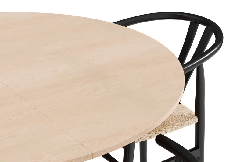 Kopparbo Ruokailuryhmä 130 cm Pyöreä Jatkettava, 4 Dastoori Ruokatuolia - Whitewash - Huonekalut - Pöytä & ruokailuryhmä - Ruokailuryhmä