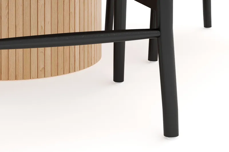 Kopparbo Ruokailuryhmä 130 cm Pyöreä Jatkettava, 4 Dastoori Ruokatuolia - Whitewash - Huonekalut - Pöytä & ruokailuryhmä - Ruokailuryhmä