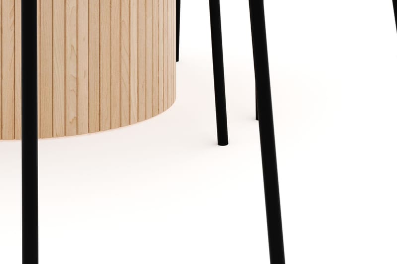 Kopparbo Ruokailuryhmä 130 cm Pyöreä Jatkettava, 4 Gemmiano Ruokatuolia - Whitewash - Huonekalut - Pöytä & ruokailuryhmä - Ruokailuryhmä