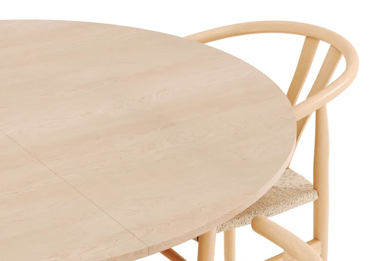 Kopparbo Ruokailuryhmä 130 cm Pyöreä Jatkettava, 4 Dastoori Ruokatuolia - Whitewash - Huonekalut - Pöytä & ruokailuryhmä - Ruokailuryhmä