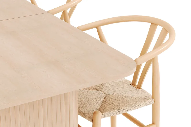 Kopparbo Ruokailuryhmä 180-240 cm Jatkettava, 4 Dastoori Ruokatuolia - Whitewash - Huonekalut - Pöytä & ruokailuryhmä - Ruokailuryhmä