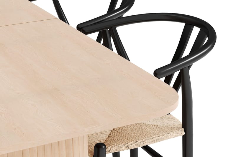 Kopparbo Ruokailuryhmä 180-240 cm Jatkettava, 4 Dastoori Ruokatuolia - Whitewash - Huonekalut - Pöytä & ruokailuryhmä - Ruokailuryhmä