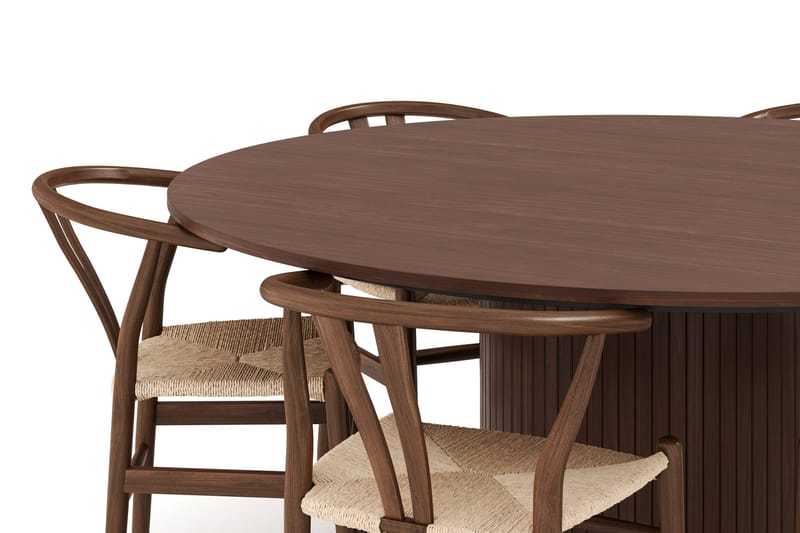 Kopparbo Ruokailuryhmä 180 cm ja 6 Dastoori Tuolia - Pähkinä - Huonekalut - Pöytä & ruokailuryhmä - Ruokailuryhmä