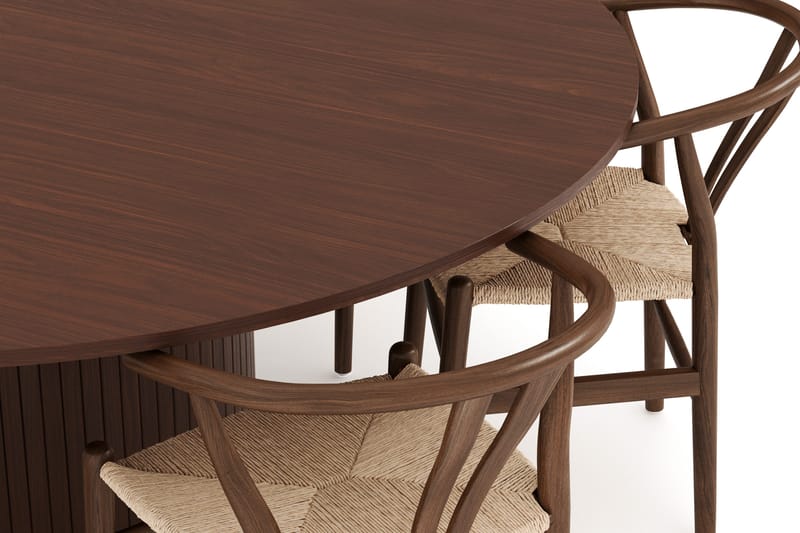 Kopparbo Ruokailuryhmä 180 cm ja 6 Dastoori Tuolia - Pähkinä - Huonekalut - Pöytä & ruokailuryhmä - Ruokailuryhmä