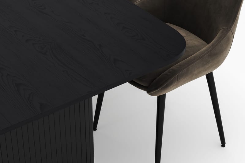 Kopparbo Ruokailuryhmä 200-206cm 6 Alsarp Ruokatuolilla - Musta - Huonekalut - Pöytä & ruokailuryhmä - Ruokailuryhmä