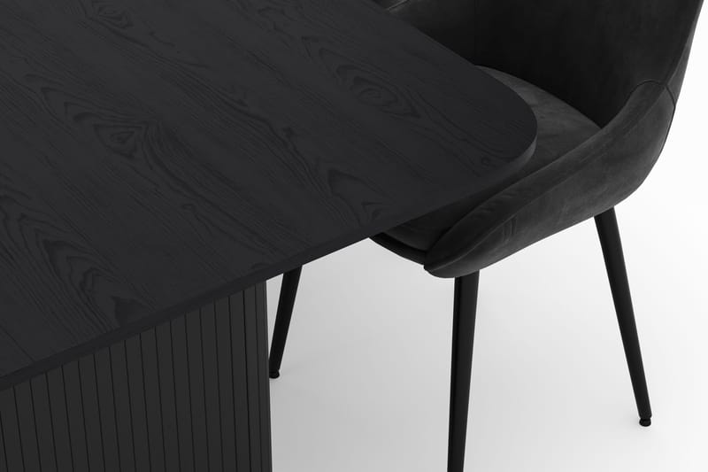 Kopparbo Ruokailuryhmä 200-206cm 6 Alsarp Ruokatuolilla - Musta - Huonekalut - Pöytä & ruokailuryhmä - Ruokailuryhmä