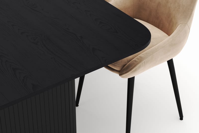 Kopparbo Ruokailuryhmä 200-206cm 6 Alsarp Ruokatuolilla - Musta - Huonekalut - Pöytä & ruokailuryhmä - Ruokailuryhmä