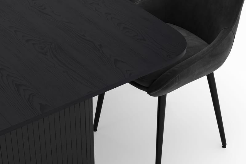 Kopparbo Ruokailuryhmä 200-206cm 6 Alsarp Ruokatuolilla - Musta - Huonekalut - Pöytä & ruokailuryhmä - Ruokailuryhmä