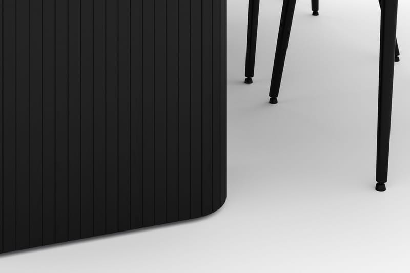 Kopparbo Ruokailuryhmä 200-206cm 6 Alsarp Ruokatuolilla - Musta - Huonekalut - Pöytä & ruokailuryhmä - Ruokailuryhmä