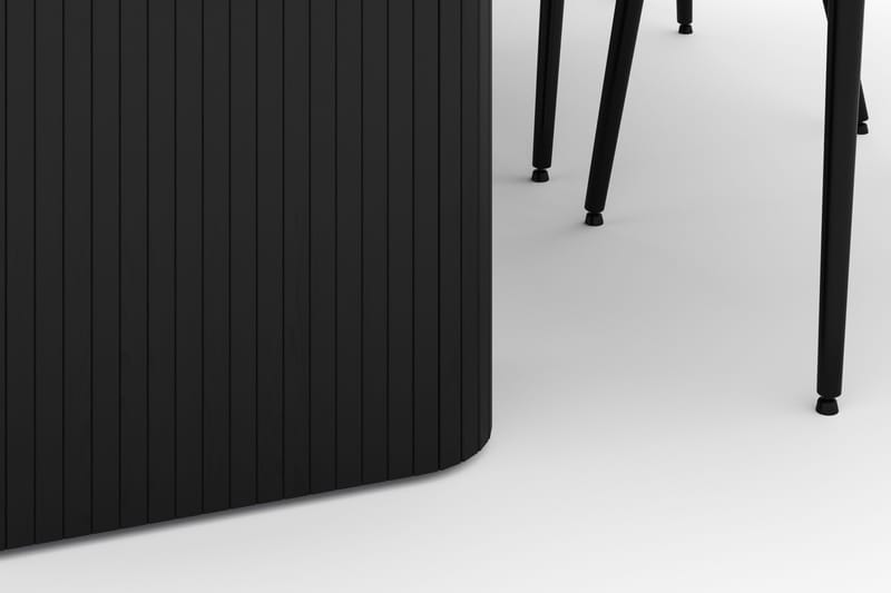 Kopparbo Ruokailuryhmä 200-206cm 6 Alsarp Ruokatuolilla - Musta - Huonekalut - Pöytä & ruokailuryhmä - Ruokailuryhmä