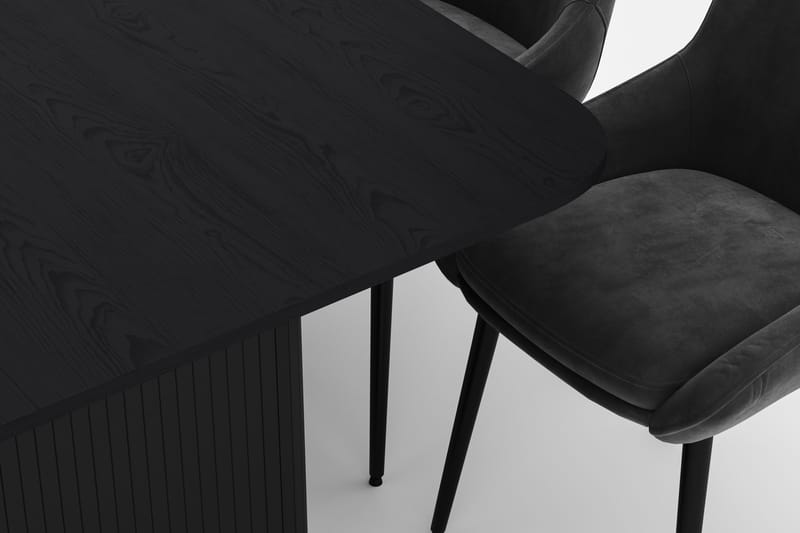 Kopparbo Ruokailuryhmä 200-206cm 8 Alsarp Ruokatuolilla - Musta - Huonekalut - Pöytä & ruokailuryhmä - Ruokailuryhmä